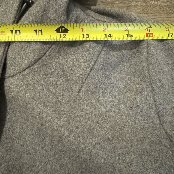 Pendleton Cascade Wool Campbell Pea Coat Gray Wmns Sz S Hooded Lined Parka Zip - Picture 9 of 11
